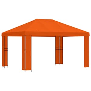 vidaXL Paviljon 4 &times; 3 m Oranž Pol&uuml;ester ja teras 190 gsm