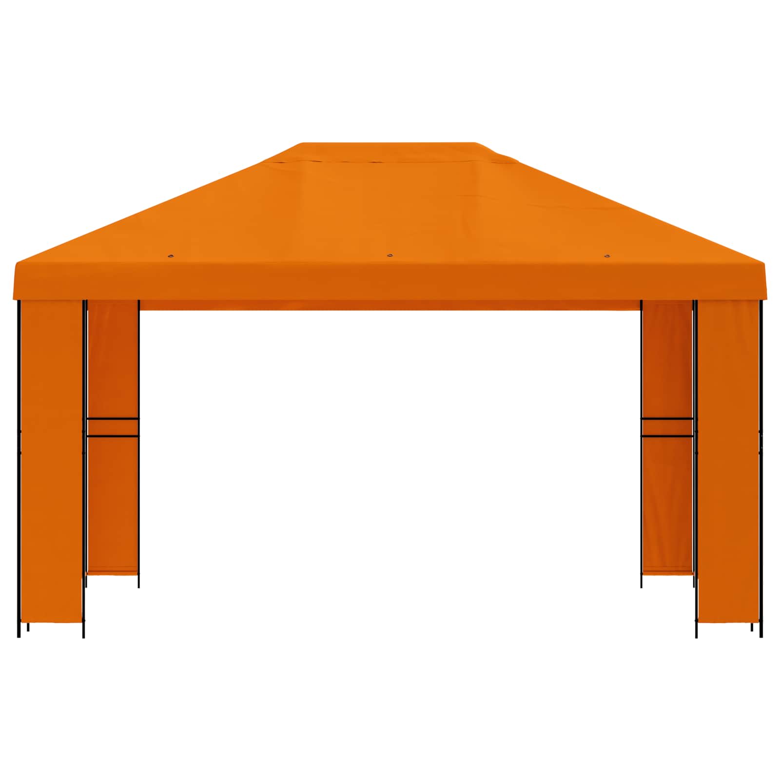 Prieel 4 × 3 m Oranje Polyester en staal 190 image 3