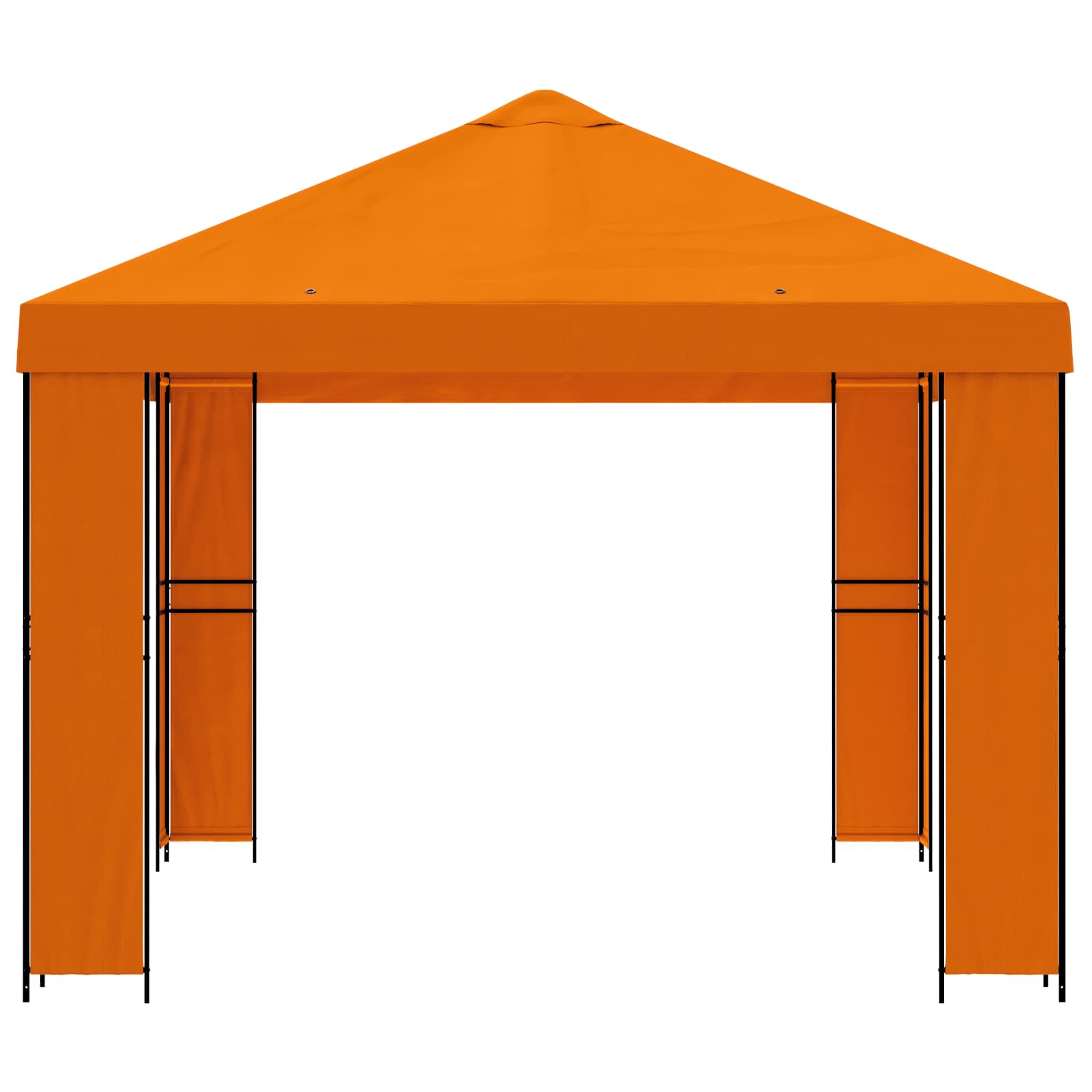 Prieel 4 × 3 m Oranje Polyester en staal 190 image 4