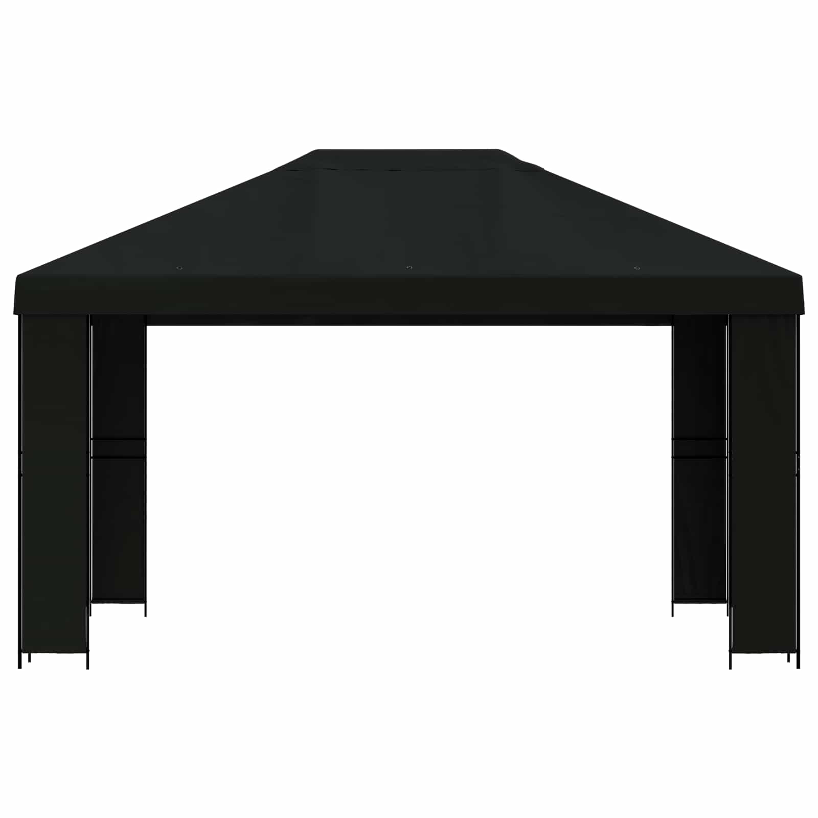 Prieel 4 × 3 m Zwart Polyester en staal 190 image 3