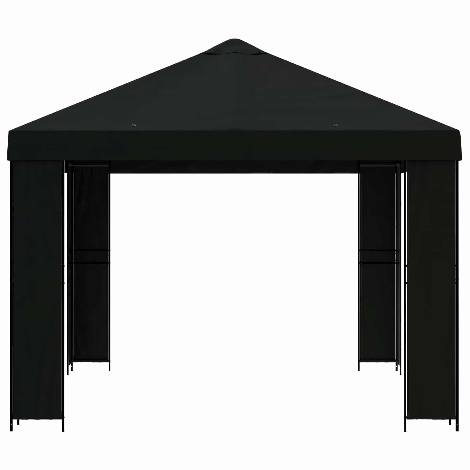 Prieel 4 × 3 m Zwart Polyester en staal 190 image 4