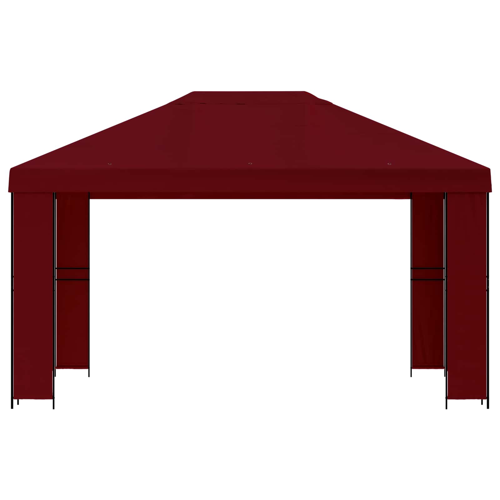 Prieel 4 × 3 m Bordeauxrood Polyester en staal 190 image 3