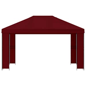 Altán 4 × 3 m Vínová Polyester a ocel 190 gsm - obrázek 3