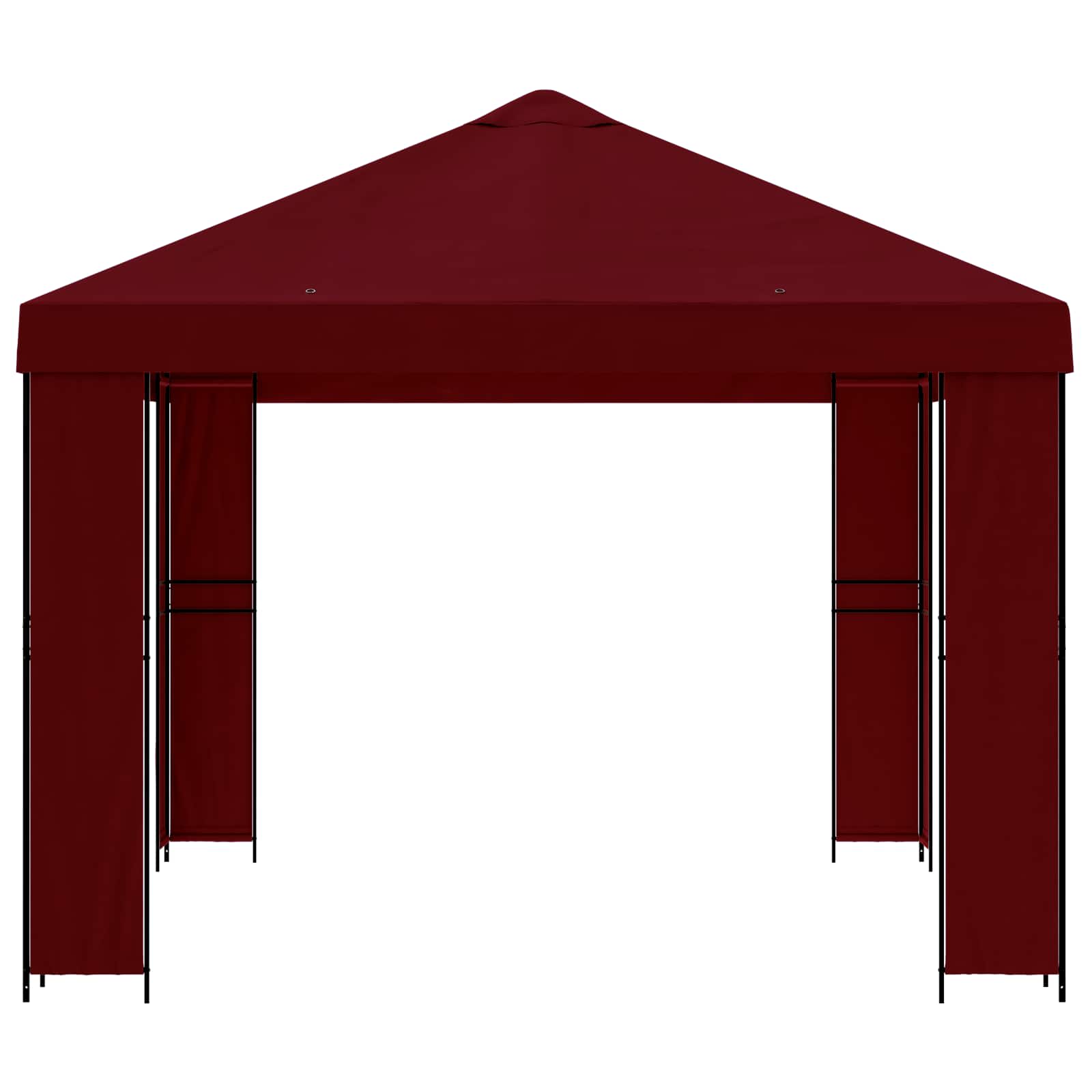 Prieel 4 × 3 m Bordeauxrood Polyester en staal 190 image 4