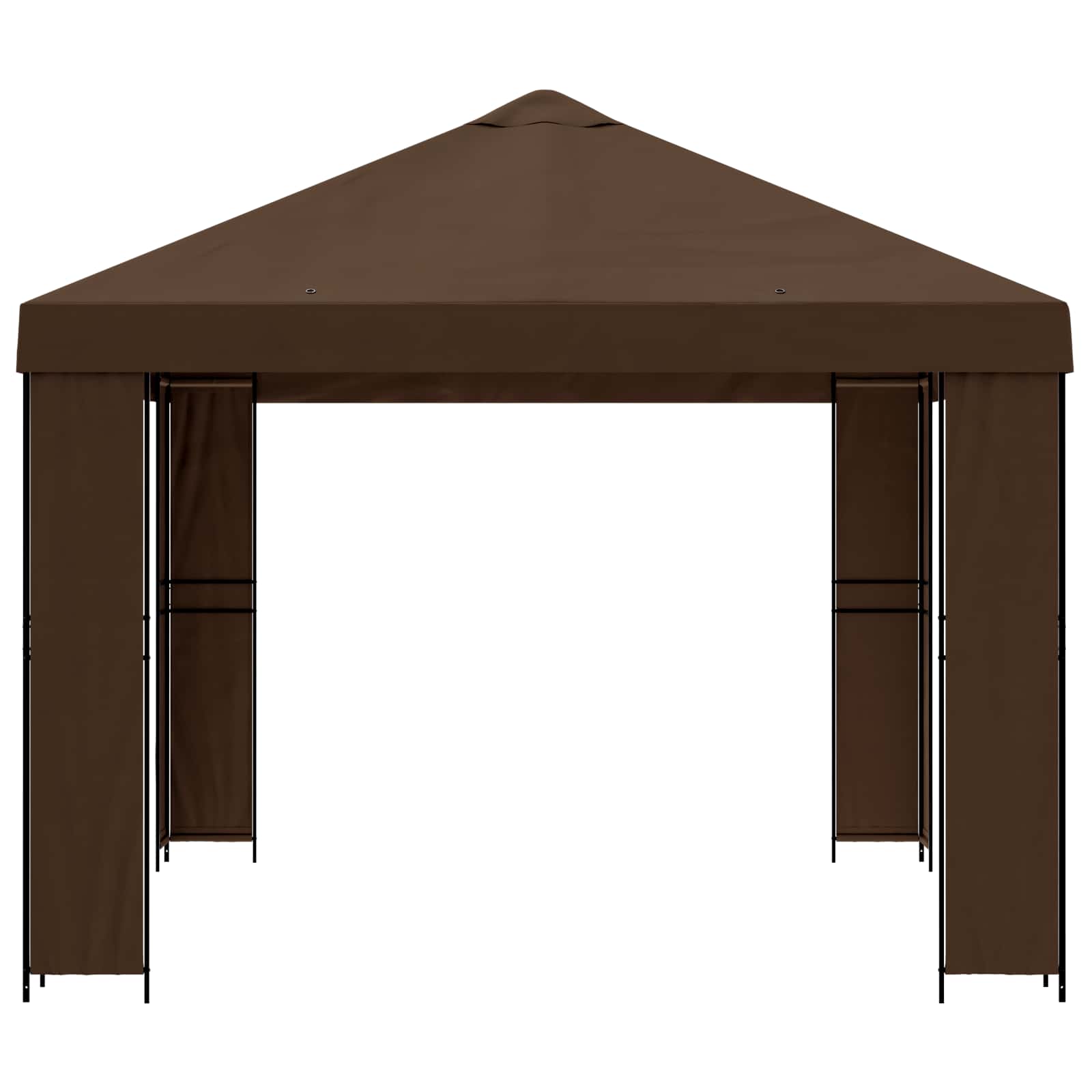 Prieel 4 × 3 m Bruin Polyester en staal 190 image 4