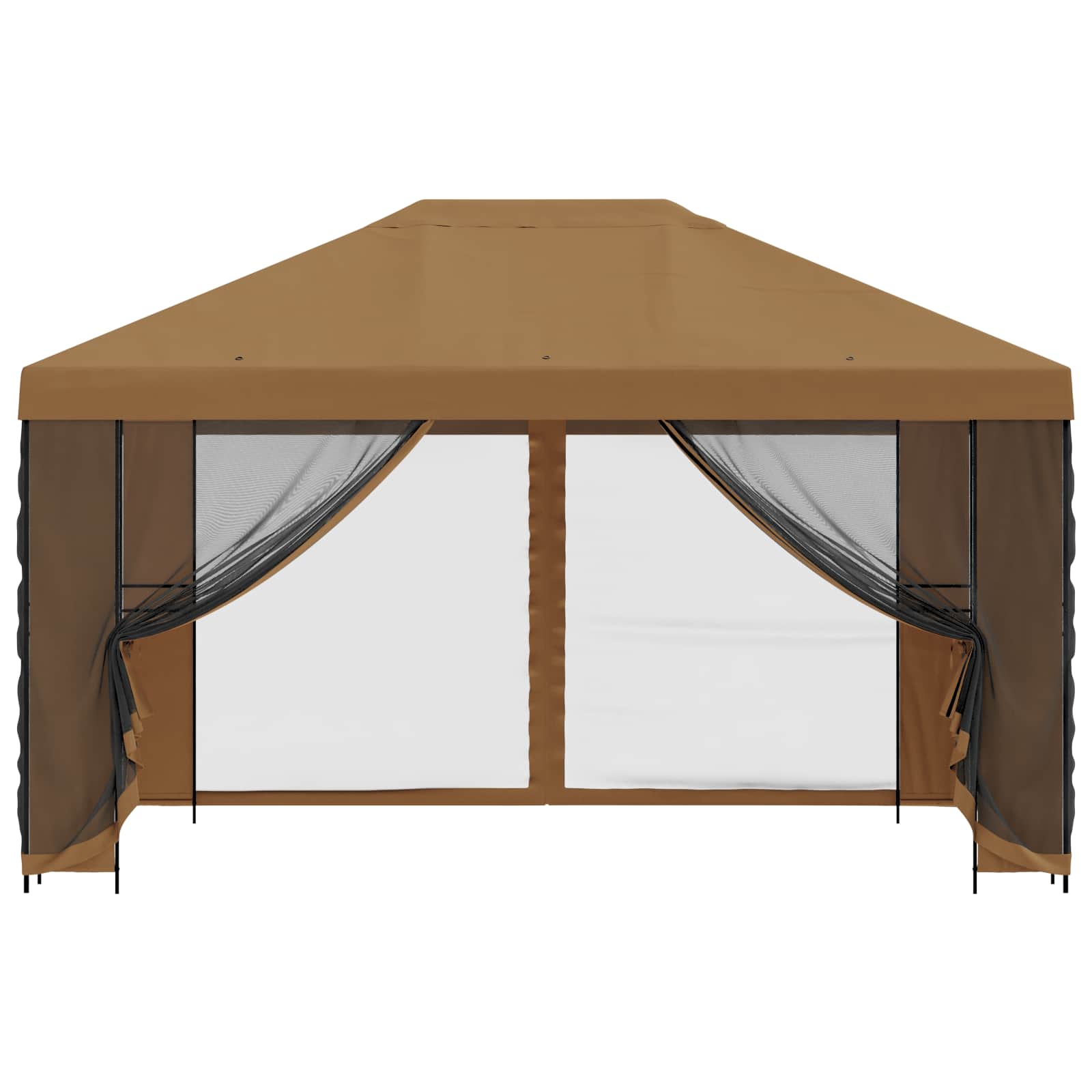 Tuin Gazebo met Zijwanden 4 × 3 m Beige Polyester en staal 190 image 5