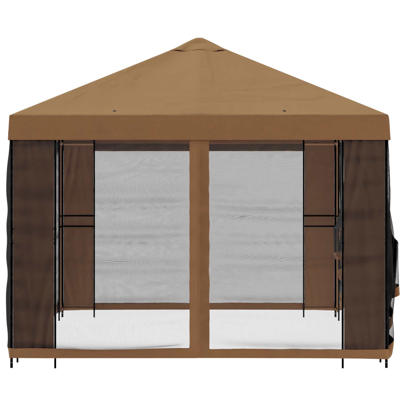 Tuin Gazebo met Zijwanden 4 × 3 m Beige Polyester en staal 190 image 6