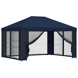 vidaXL Aia telk k&uuml;lgseintega 4 &times; 3 m Sinine Pol&uuml;ester ja teras 190 gsm