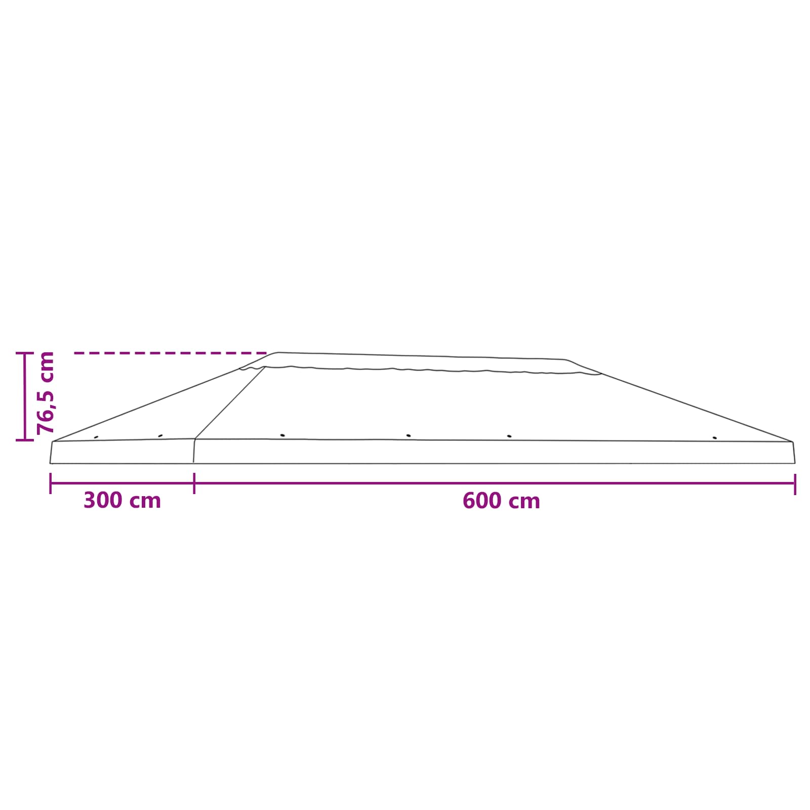 Gazebo Luifel Dekking 6 x 3 m Blauw Polyester 190 image 7