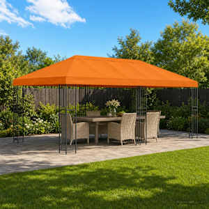Kryt stanu altánu 6 x 3 m Oranžová Polyester 190 - obrázek 1