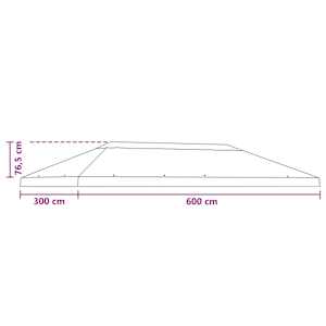 Kryt stanu altánu 6 x 3 m Oranžová Polyester 190 - obrázek 7