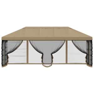 Kryt na altán s bočními stěnami 6 x 3 m Béžová Polyester 190 - obrázek 5