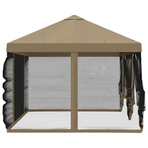 Kryt na altán s bočními stěnami 6 x 3 m Béžová Polyester 190 - obrázek 6