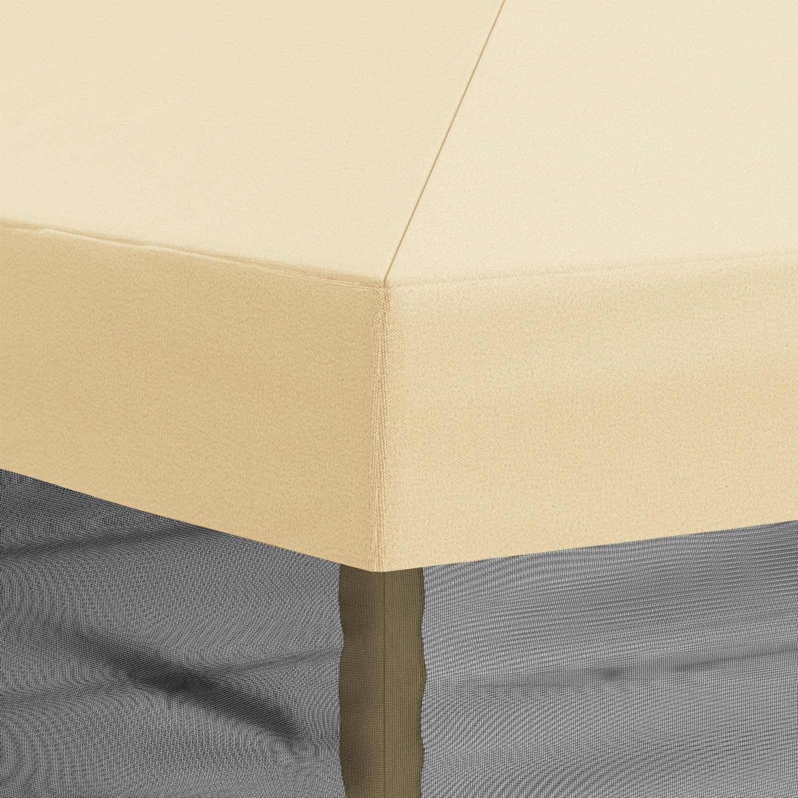 Gazebo Hoes met Zijwanden 6 x 3 m Crèmekleurig Polyester 190 image 8