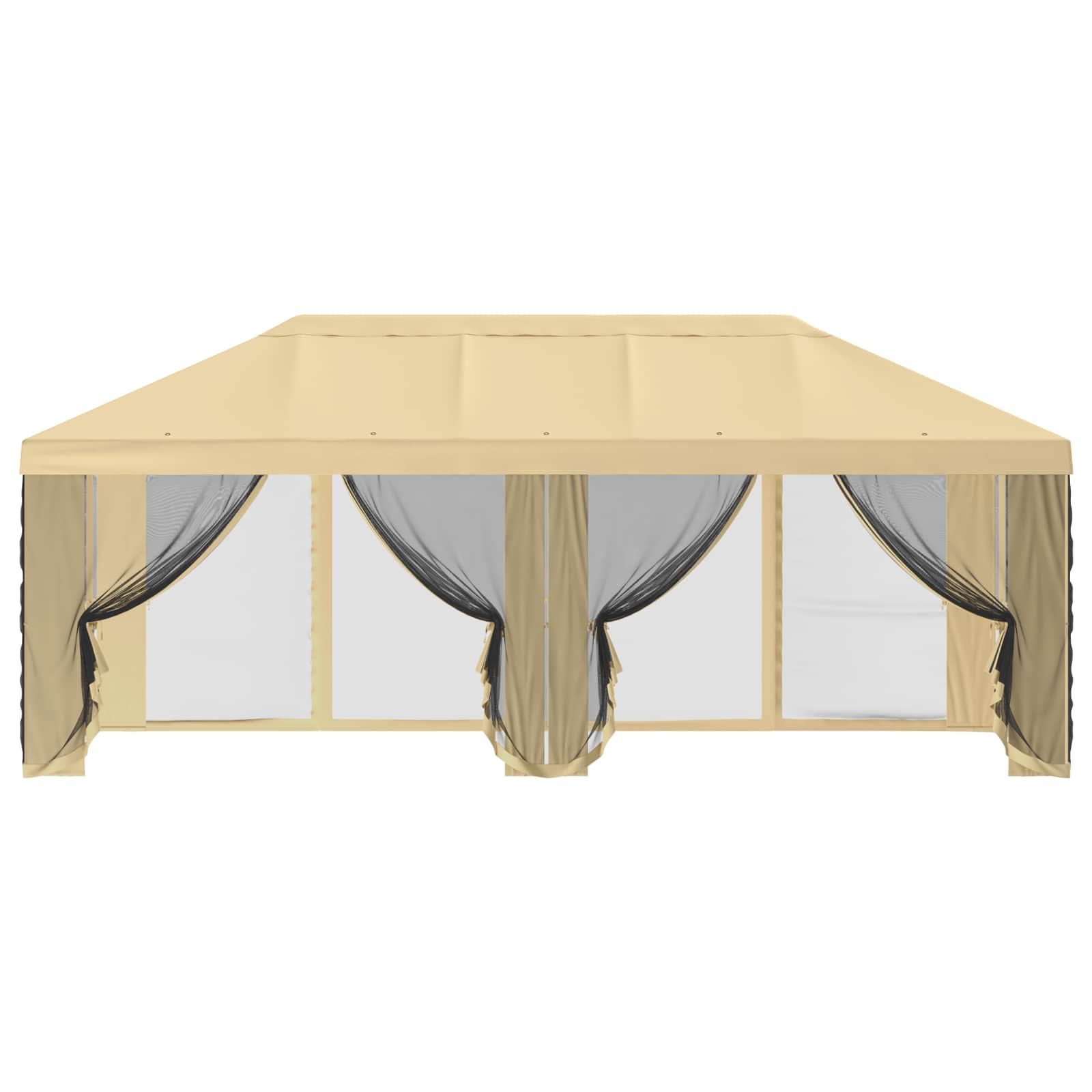 Gazebo Hoes met Zijwanden 6 x 3 m Crèmekleurig Polyester 190 image 5