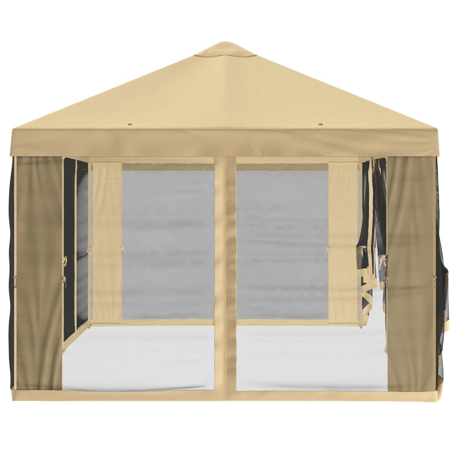 Gazebo Hoes met Zijwanden 6 x 3 m Crèmekleurig Polyester 190 image 6