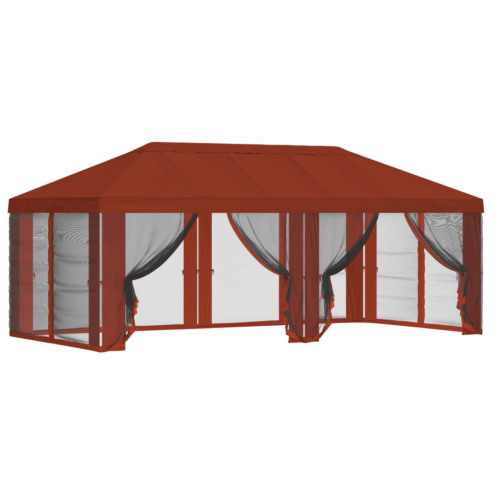Gazebo Hoes met Zijwanden 6 x 3 m Terracotta Polyester 190 image 2