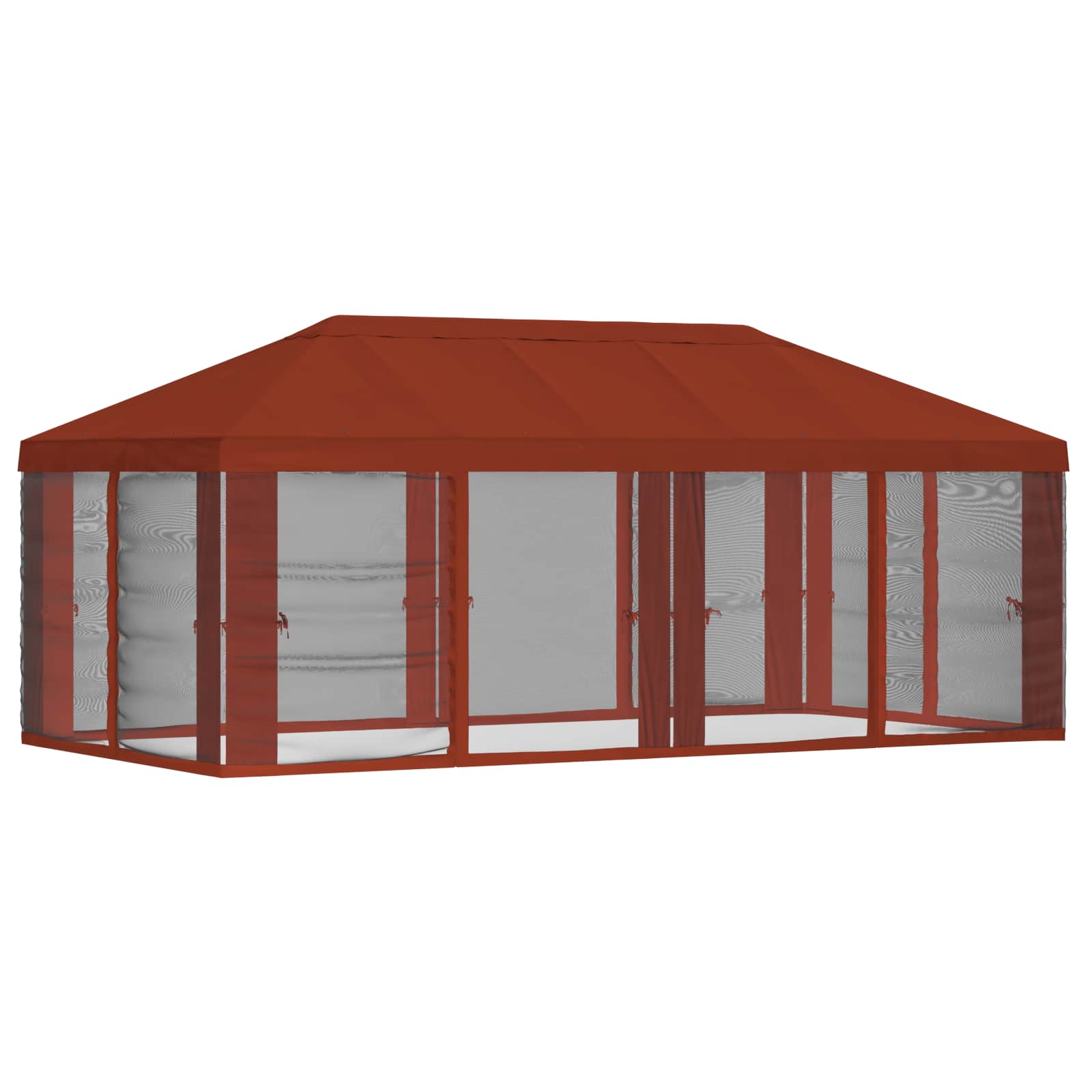 Gazebo Hoes met Zijwanden 6 x 3 m Terracotta Polyester 190 image 3