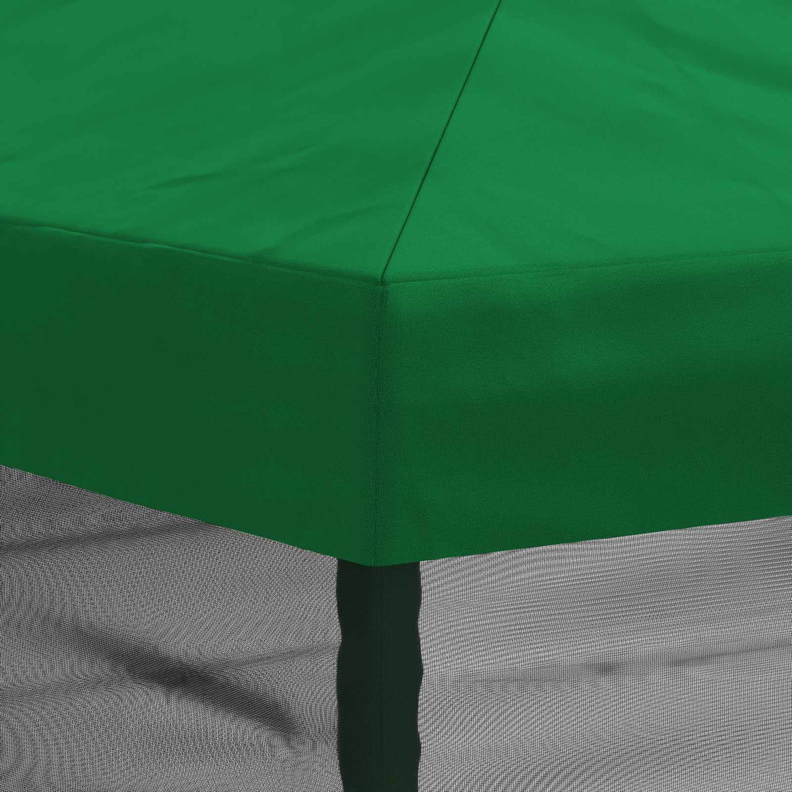 Gazebo Hoes met Zijwanden 6 x 3 m Groen Polyester 190 image 8