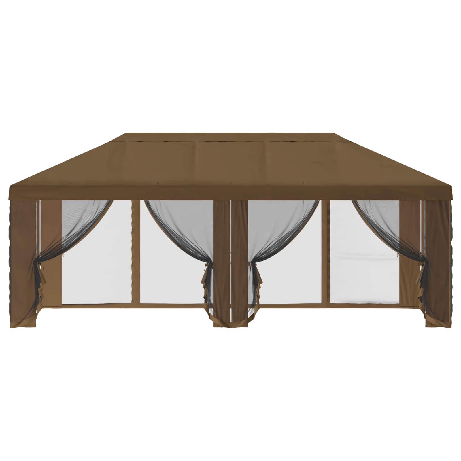 Gazebo Hoes met Zijwanden 6 x 3 m Taupe Polyester 190 image 5
