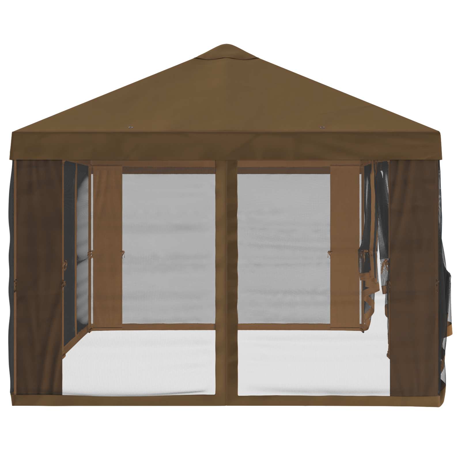 Gazebo Hoes met Zijwanden 6 x 3 m Taupe Polyester 190 image 6