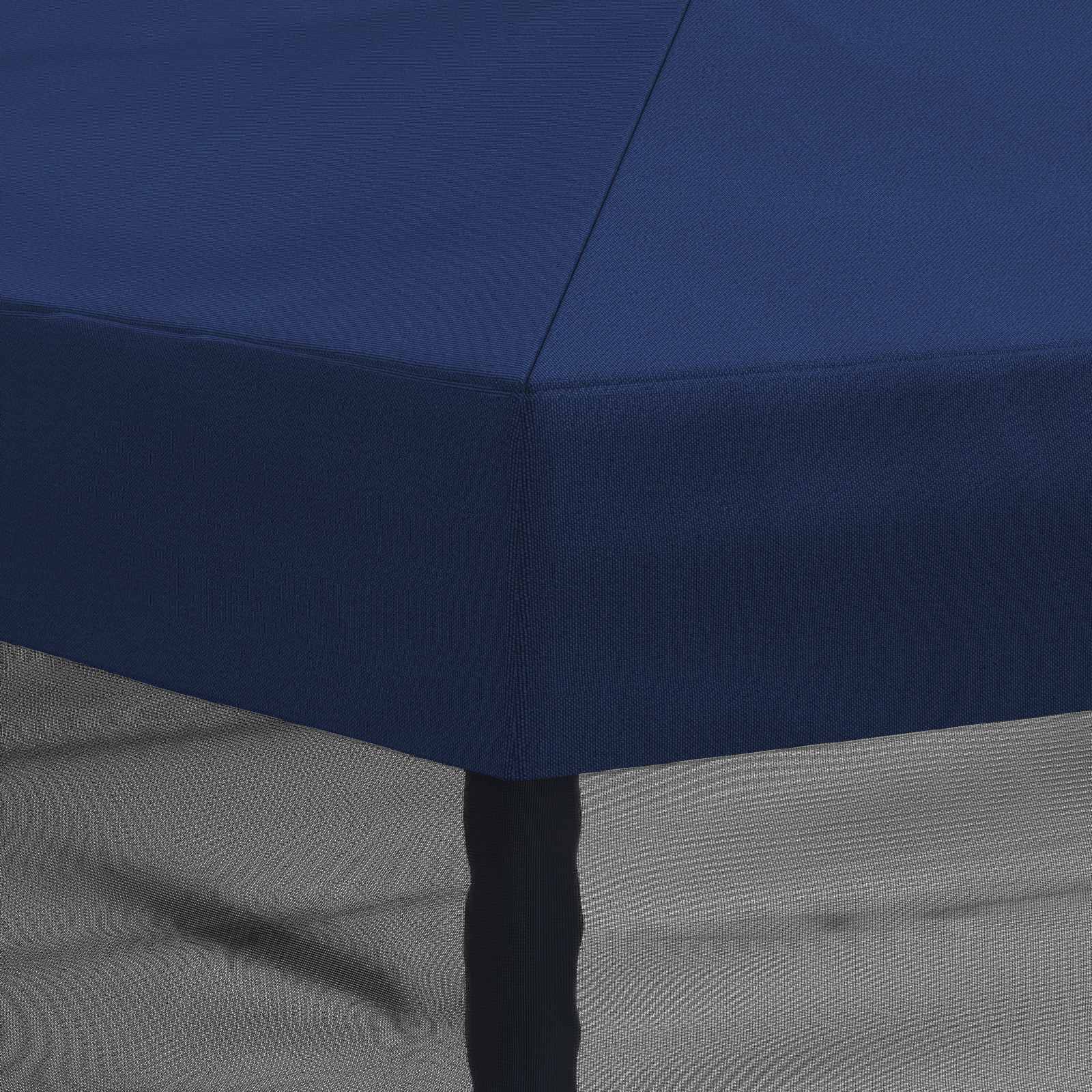 Gazebo Hoes met Zijwanden 6 x 3 m Blauw Polyester 190 image 8