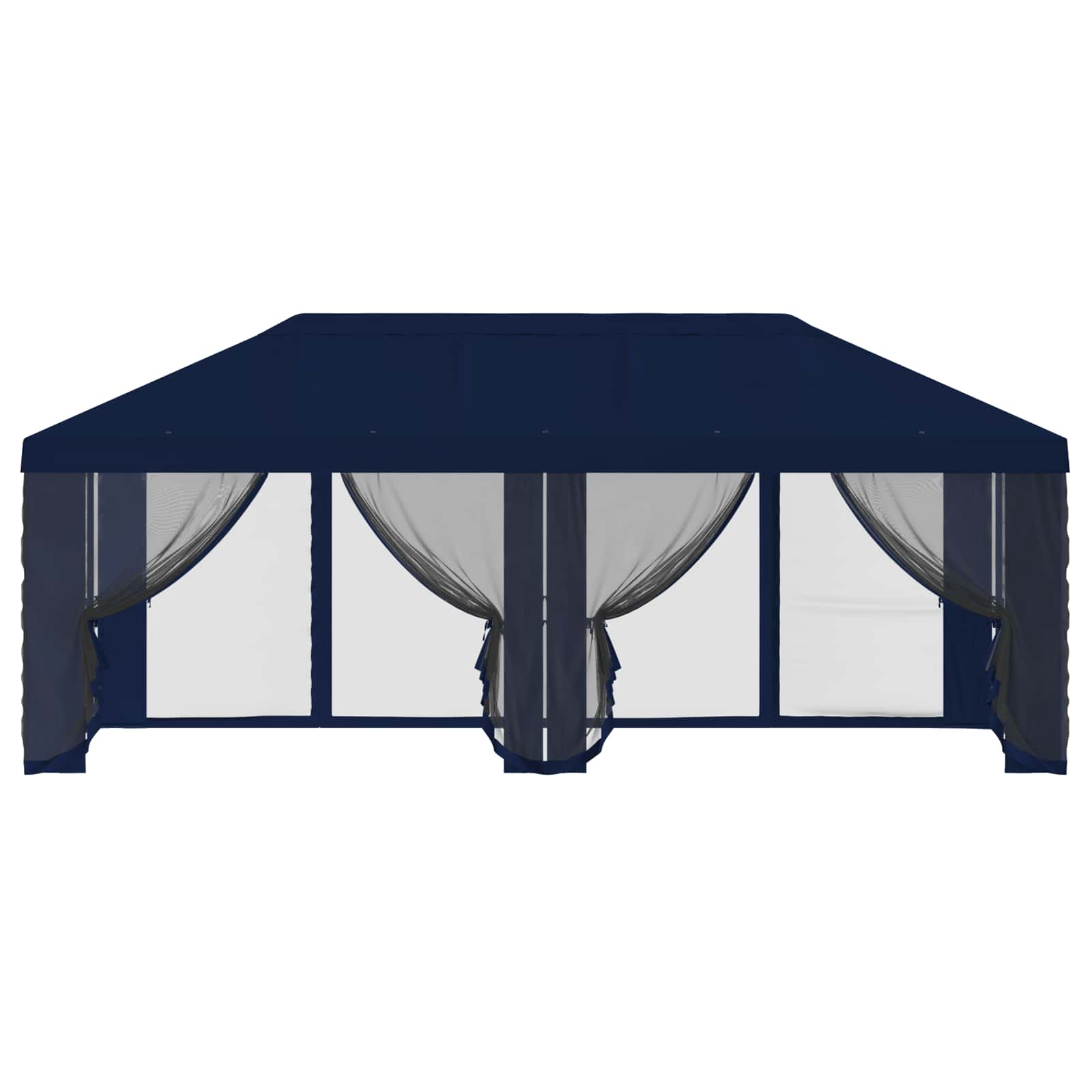 Gazebo Hoes met Zijwanden 6 x 3 m Blauw Polyester 190 image 5