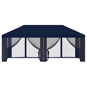 Kryt na altán s bočními stěnami 6 x 3 m Modrá Polyester 190 - obrázek 5
