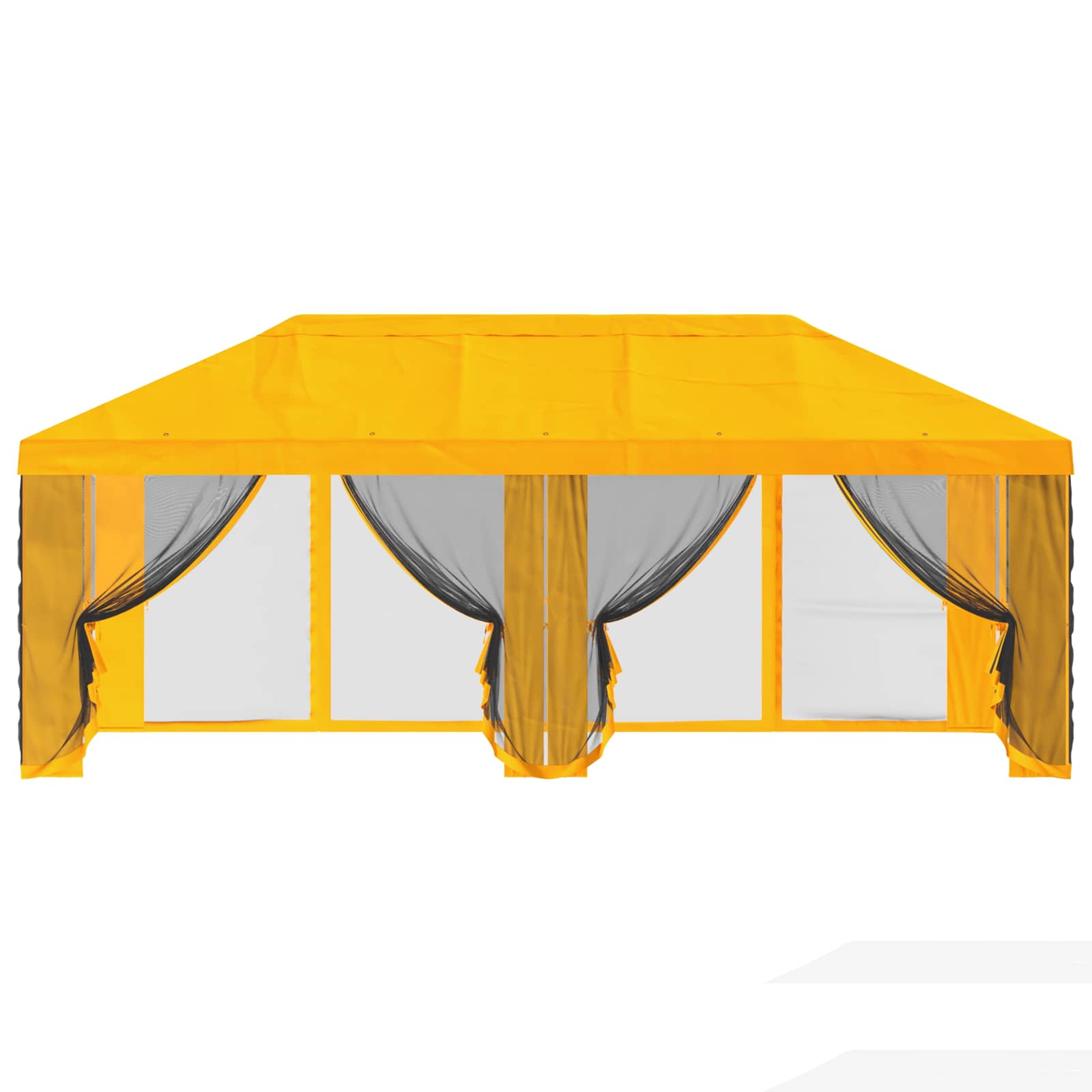 Gazebo Hoes met Zijwanden 6 x 3 m Geel Polyester 190 image 5