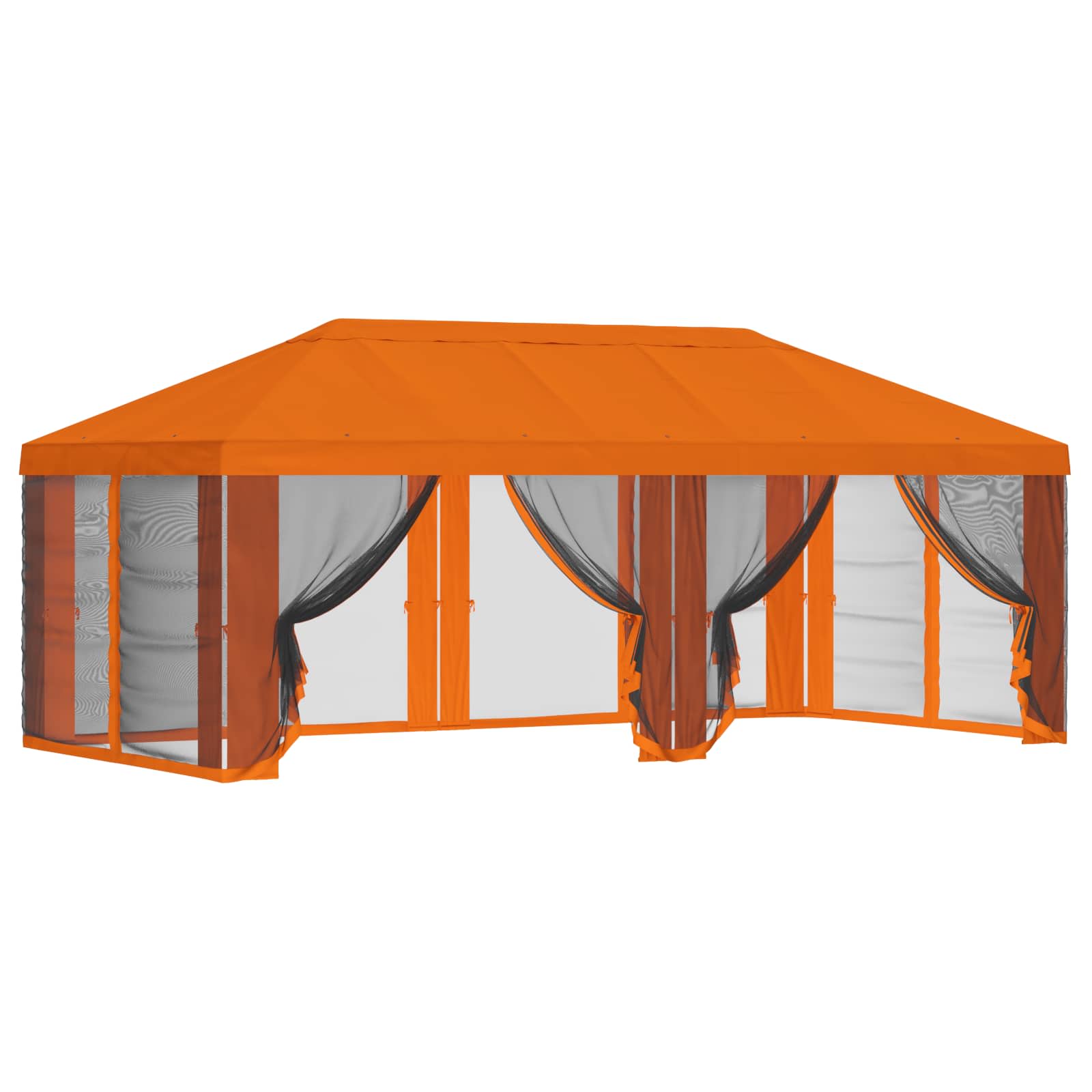 Gazebo Hoes met Zijwanden 6 x 3 m Oranje Polyester 190 image 2