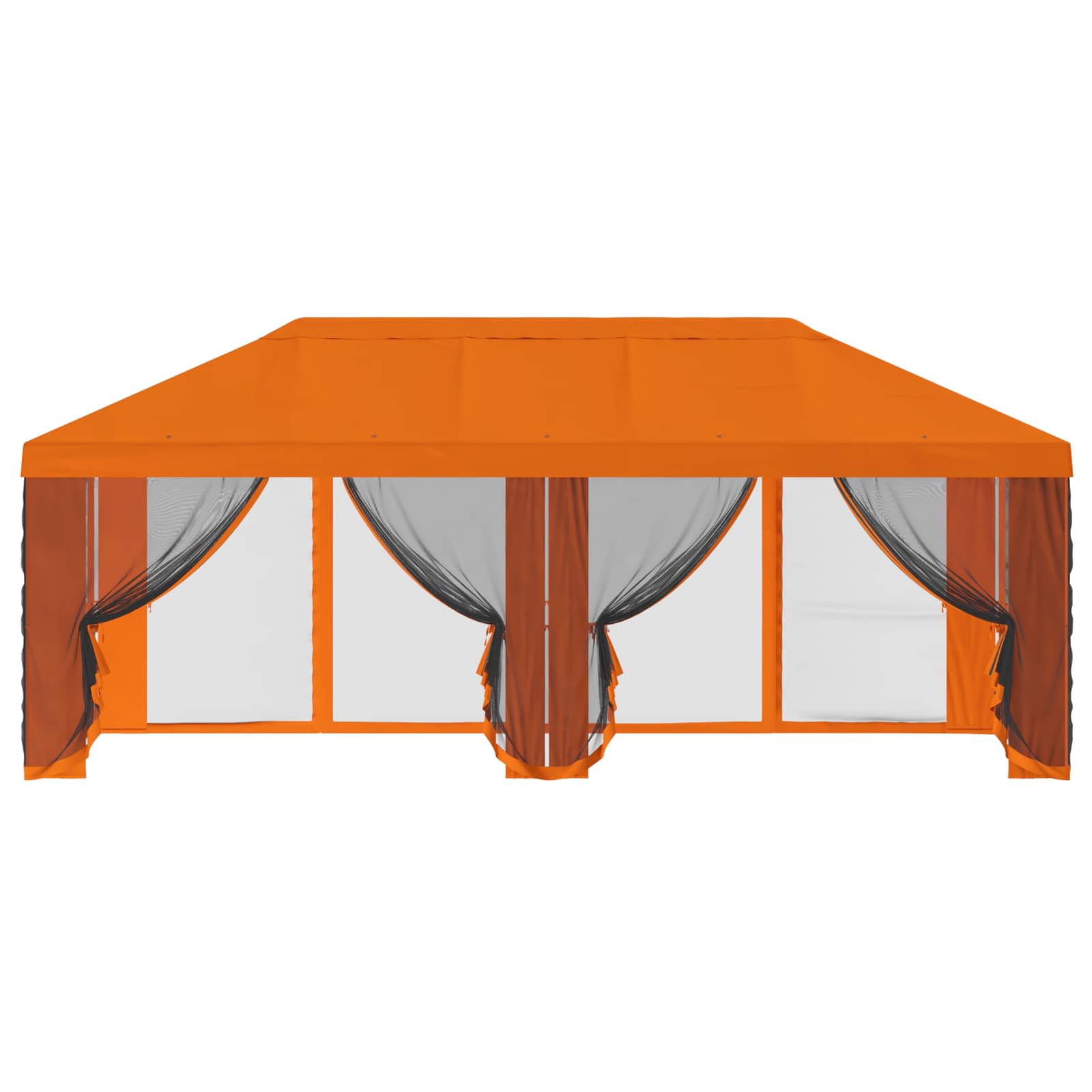 Gazebo Hoes met Zijwanden 6 x 3 m Oranje Polyester 190 image 5