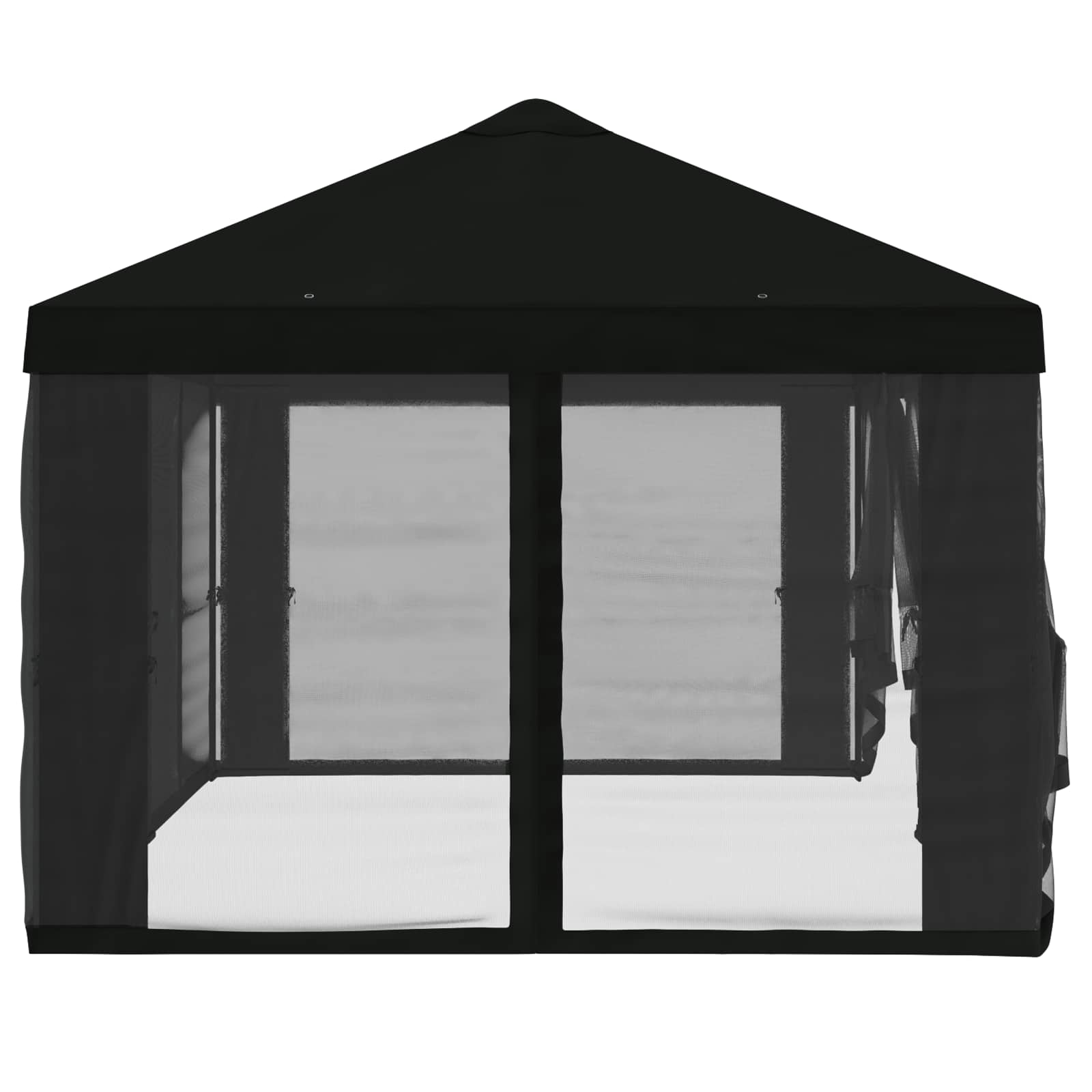 Gazebo Hoes met Zijwanden 6 x 3 m Zwart Polyester 190 image 6