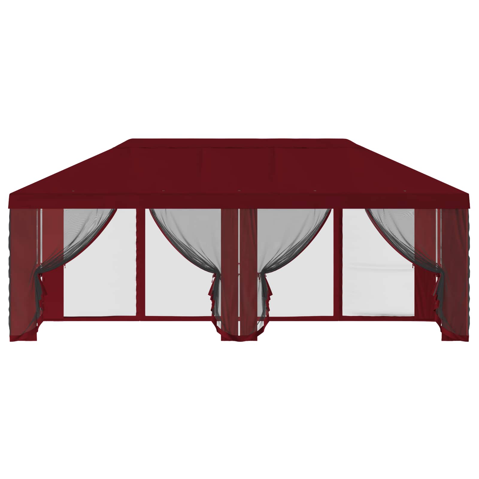 Gazebo Hoes met Zijwanden 6 x 3 m Bordeauxrood Polyester 190 image 5