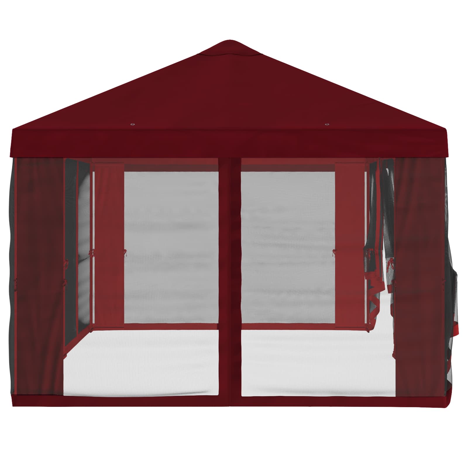 Gazebo Hoes met Zijwanden 6 x 3 m Bordeauxrood Polyester 190 image 6