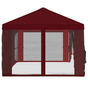 Kryt na altán s bočními stěnami 6 x 3 m Vínová Polyester 190 - obrázek 6