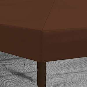 Kryt na altán s bočními stěnami 6 x 3 m Hnědá Polyester 190 - obrázek 8