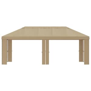 Plachta na altán 6 x 3 m Béžová Polyester 190 gsm - obrázek 3