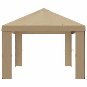 Plachta na altán 6 x 3 m Béžová Polyester 190 gsm - obrázek 4