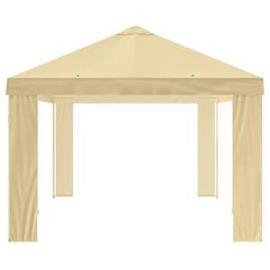 Plachta na altán 6 x 3 m Krémová Polyester 190 gsm - obrázek 4