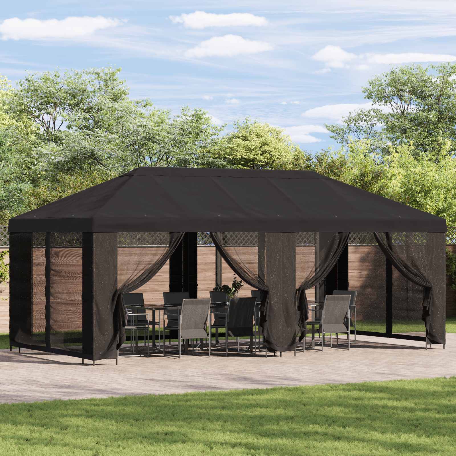 vidaXL Copertină pentru Gazebo 6 x 3 m Antracit Poliester 190