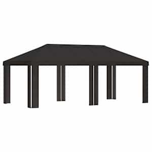 Plachta na altán 6 x 3 m Antracitová Polyester 190 gsm - obrázek 2