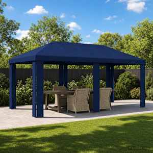 Plachta na altán 6 x 3 m Modrá Polyester 190 gsm - obrázek 1