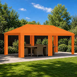 Plachta na altán 6 x 3 m Oranžová Polyester 190 gsm - obrázek 1