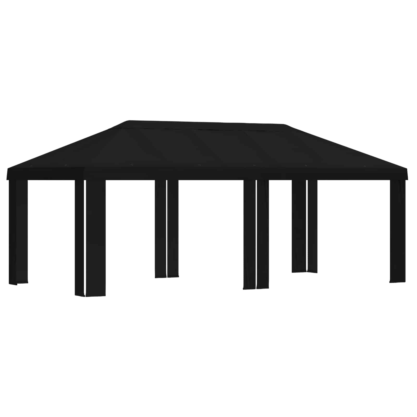 Paviljoenhoes 6 x 3 m Zwart Polyester 190 gsm image 2