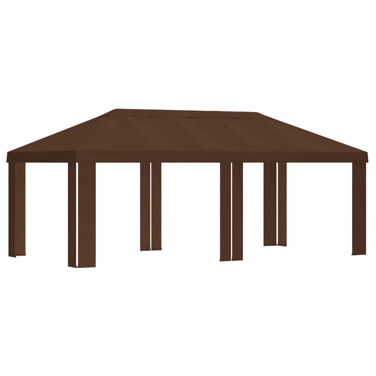 Paviljoenhoes 6 x 3 m Bruin Polyester 190 gsm image 2
