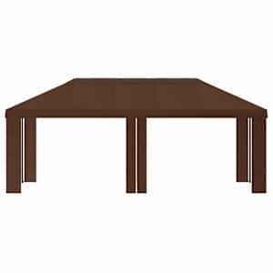 Plachta na altán 6 x 3 m Hnědá Polyester 190 gsm - obrázek 3