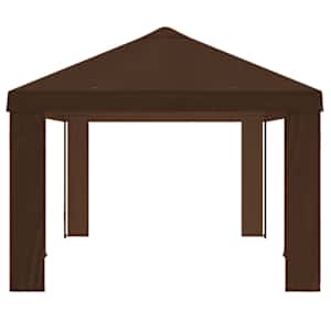 Plachta na altán 6 x 3 m Hnědá Polyester 190 gsm - obrázek 4