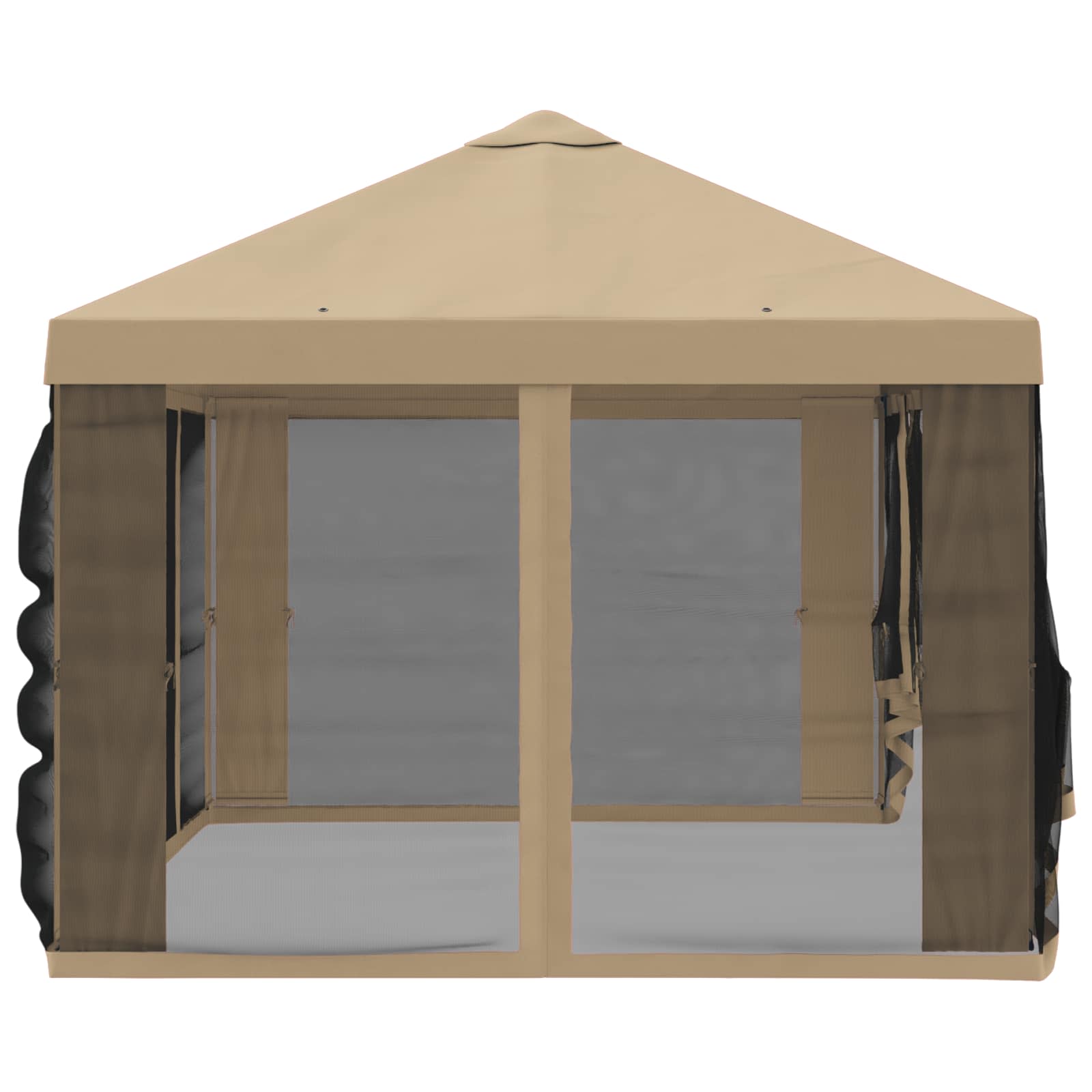 Gazebo Hoes met Zijwanden Beige 600,5 x 300,5 cm Polyester image 6