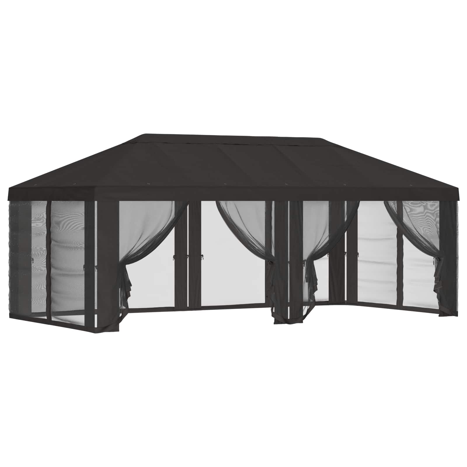 Gazebo Hoes met Zijwanden Antracietkleurig 600,5 x 300,5 cm image 2