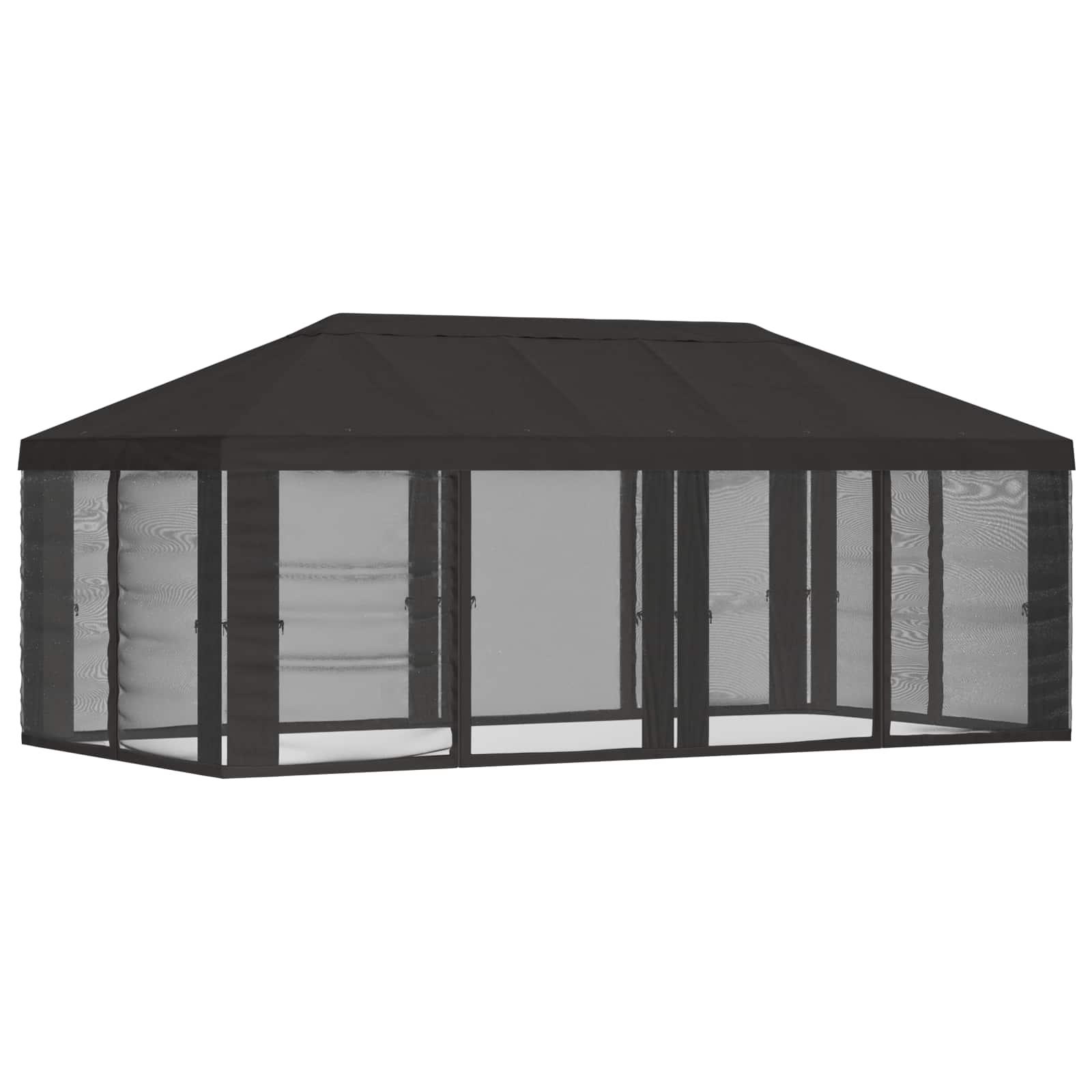 Gazebo Hoes met Zijwanden Antracietkleurig 600,5 x 300,5 cm image 3